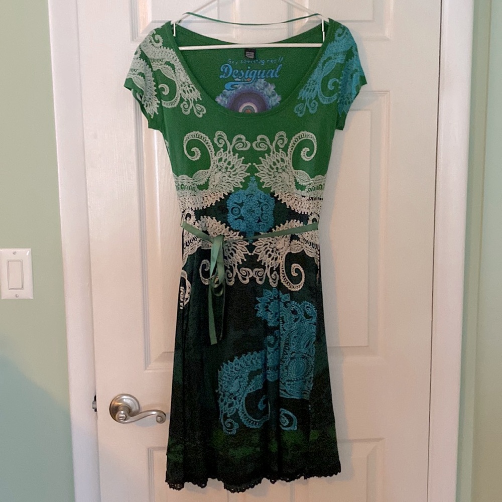 Desigual Short Sleeve Dress, Medium Size